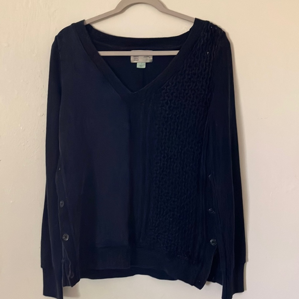 Anthropologie Saturday Sunday Navy Blue Sweatshirt